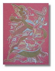 Red Abstract Art - Singing on Red Thumbnail.